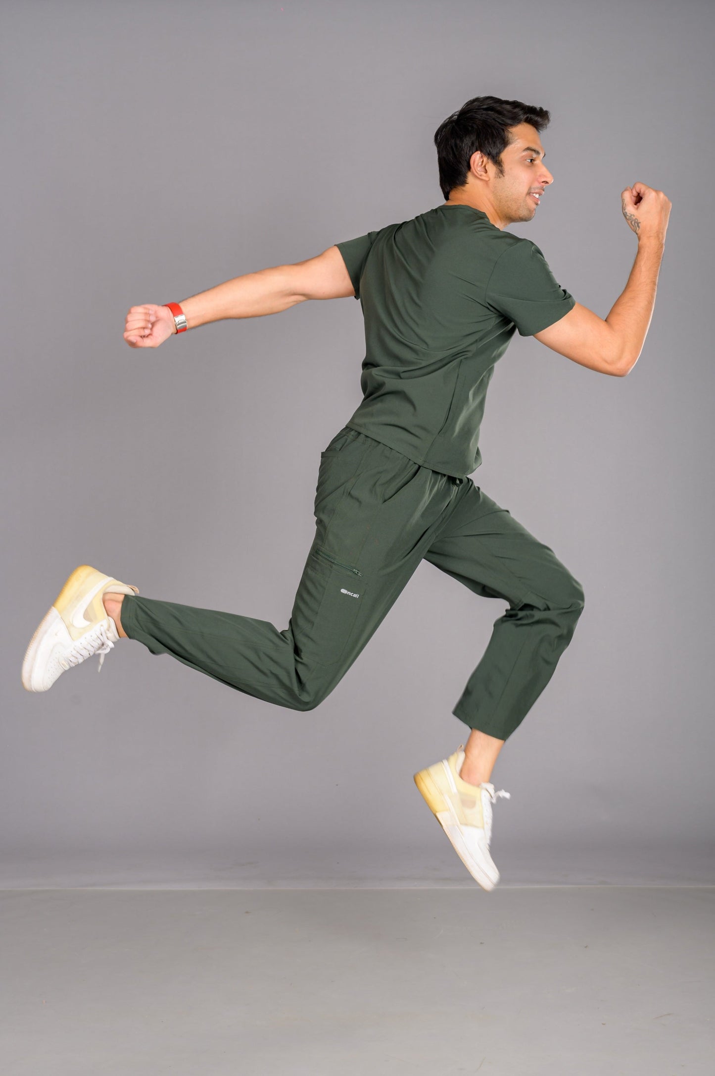 Military Green Scrub Set Men