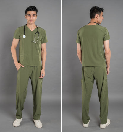 Limited Edition Olive Green Scrub Set Men