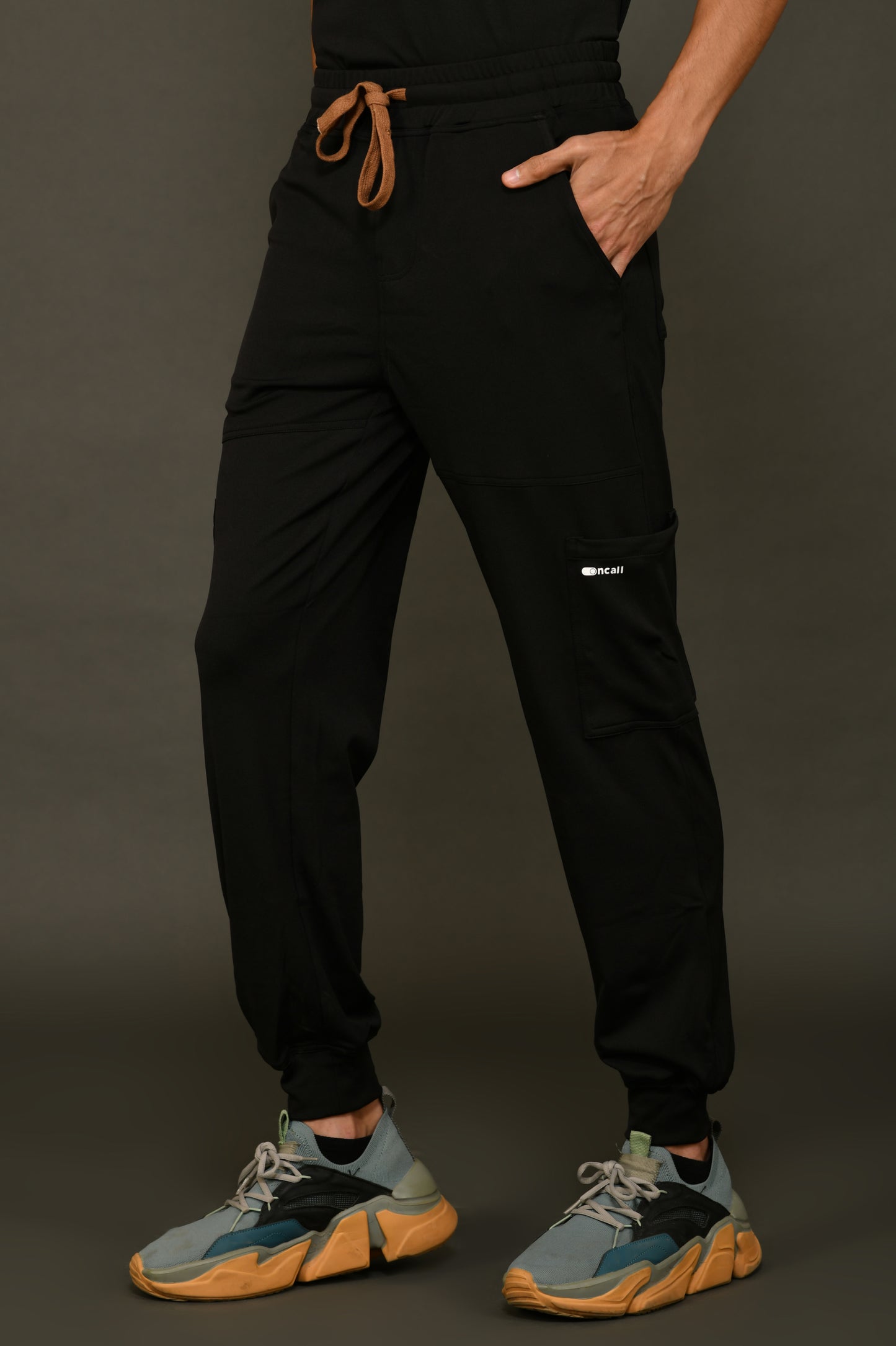 Sports Black Scrub Set Men