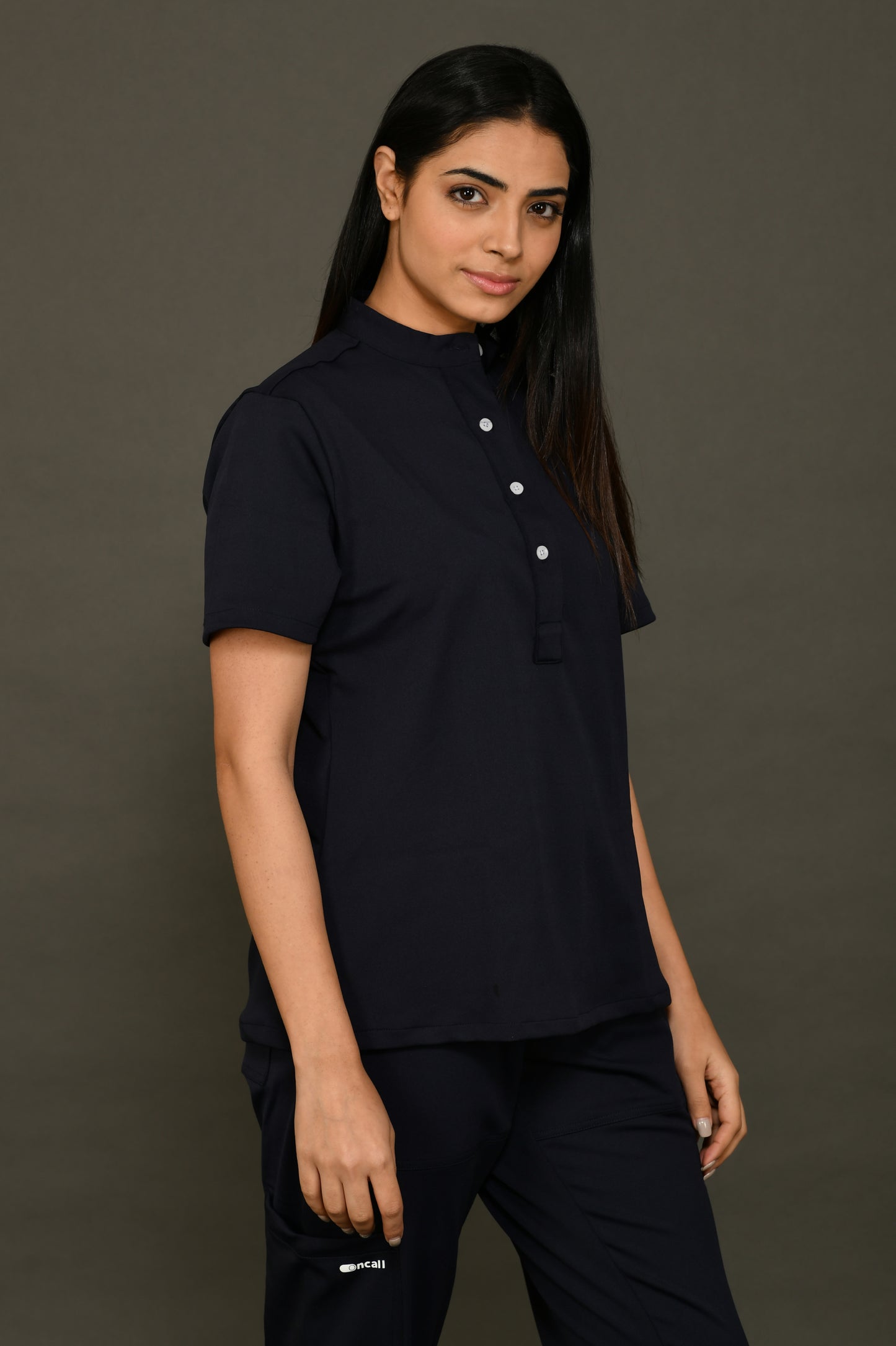 Sports Navy Blue Scrub Set Women