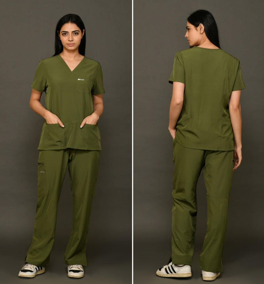 Limited Edition Olive Green Scrub Set Women