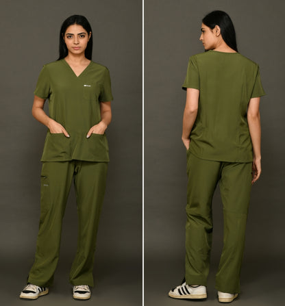 Limited Edition Olive Green Scrub Set Women